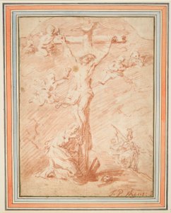 Christus aan het kruis met St. Magdalena