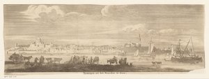 Gezicht op Nijmegen vanuit het noorden door Jan Ruyter