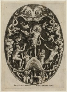 Christus in het voorgeborchte, uit de Passie van Christus door Jan Sadeler I