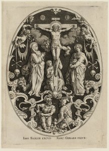 Kruisiging, uit de Passie van Christus door Jan Sadeler I