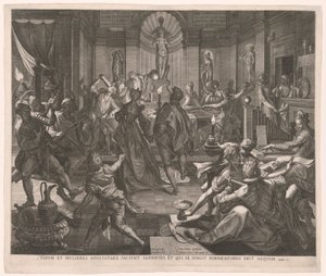 Het carnaval (of de verloren zoon) door Jan Sadeler I