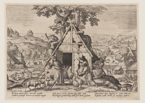 De valse herder door Jan Sadeler I