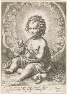 Christuskind als Salvator Mundi door Jan Saenredam (attributed to)