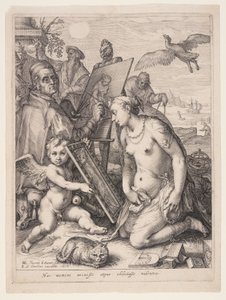 Allegorie van visuele waarneming door Jan Saenredam