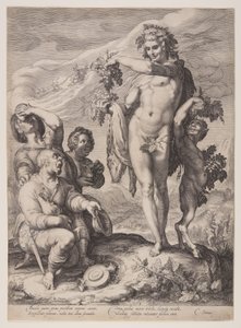 Hulde aan Bacchus door Jan Saenredam