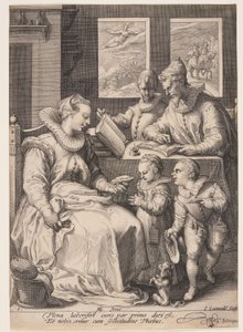 Ochtend, uit De vier momenten van de dag door Jan Saenredam