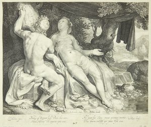 Parijs en Oenone door Jan Saenredam