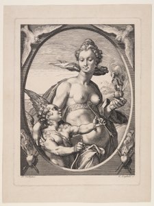 Venus en Amor, uit Drie heidense goden of godinnen