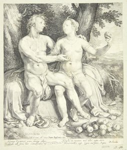 Vertumnus en Pomona door Jan Saenredam