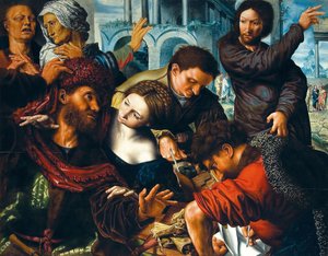 De Roeping van Sint-Mattheüs, midden 16e eeuw door Jan Sanders Hemessen van