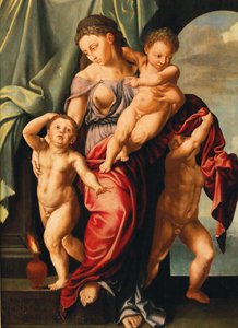 Latijn: Caritas Romana door Jan Sanders van Hemessen