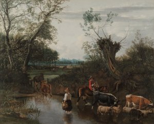 Boeren steken een stroom over, c.1670