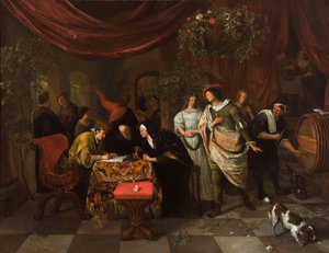 Het huwelijk van Tobias en Sarah door Jan Steen