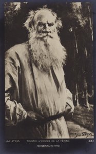 Leo Tolstoy (1828-1910), Russische romanschrijver, kortverhaalschrijver en toneelschrijver door Jan Styka