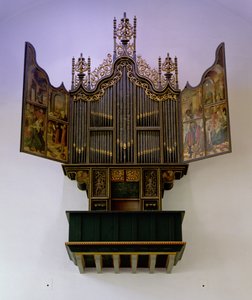 Geschilderd orgel, 1526 door Jan Swart Van Groningen