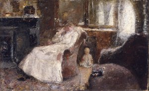 Vrouw in het wit door Jan Toorop