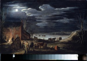 De winter door Jan Van de II Velde