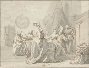 De verloren zoon in het bordeel door Jan Verkolje (I)