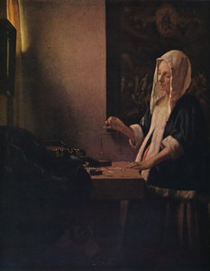 Vrouw met een balans, c1664 door Jan Vermeer van Delft