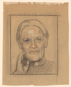 Portret van Barendina Hermina Muhring door Jan Veth