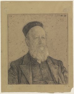 Portret van Pieter Johannes Veth, oud 77 jaar door Jan Veth