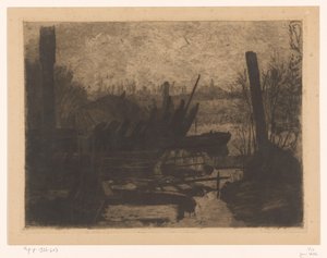 Wrakken in een polderlandschap
