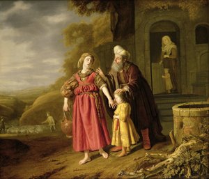 De Verdrijving van Hagar en Ismaël, ca. 1644 door Jan Victors
