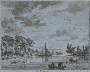 Bedrijvigheid op een rivier