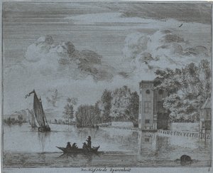 Gezicht op de hofstede Sparenhout te Haarlem door Jan Vincentsz. van der Vinne