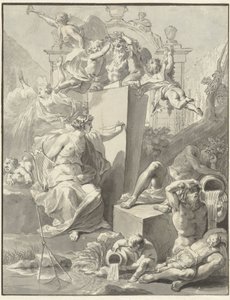 Ontwerp voor het titelblad van W. van der Hoeven, Westermeer, 1721