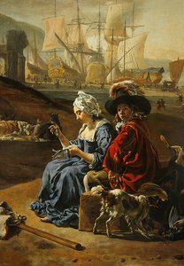 Italiaanse havenstad (detail)
