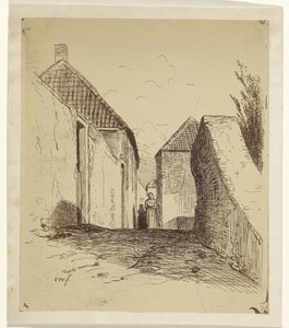 Gezicht op de Zuidwal te Leerdam