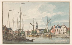 Gezicht te De Lemmer door Jan Weissenbruch