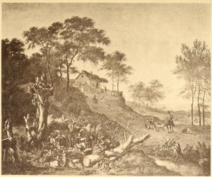 Landschap met boerderij door Jan Wijnants