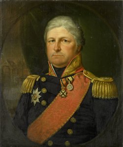 Portret van Schout-bij-nacht Job Seaburne May door Jan Willem May
