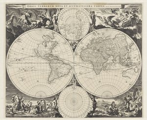Wereldkaart door Jan de Visscher