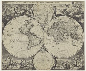 Wereldkaart door Jan de Visscher