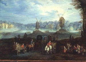 Landschap met windmolens