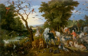 De intocht van de dieren in de ark van Noach