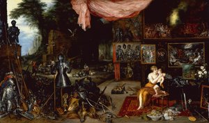 De vijf zintuigen, aanraking door Jan the Younger Brueghel