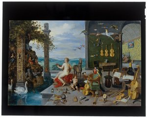 Het gehoor door Jan the Younger Brueghel