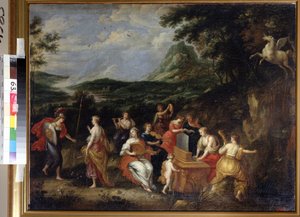 Pallas Athena en Muzen door Jan van Balen