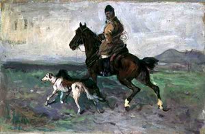 Ruiter met Windhonden, c.1890