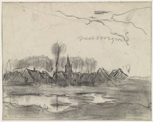 Gezicht op een dorp
