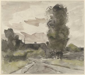 Landschap met weg