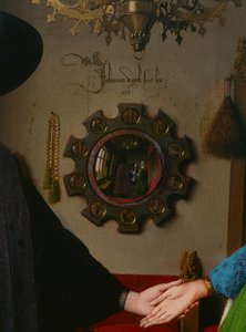 Arnolfini-huwelijk (detail) door Jan van Eyck