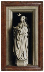 De Annunciatie Diptiek, rechter paneel, 1434-1435 door Jan van Eyck