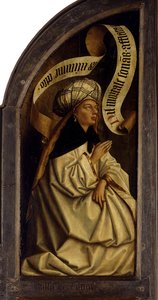 Het Gentse Altaarstuk. Aanbidding van het Mystieke Lam: Erythraeïsche Sibylle, 1432 door Jan van Eyck