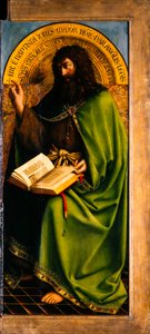 Het Gentse altaarstuk. Aanbidding van het mystieke lam: Johannes de Doper