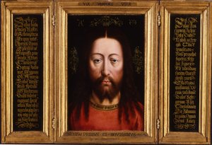 Drieluik: Christus als Salvator Mundi door Jan van Eyck